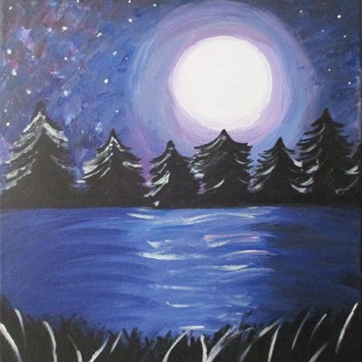 Moonrise Over the Lake